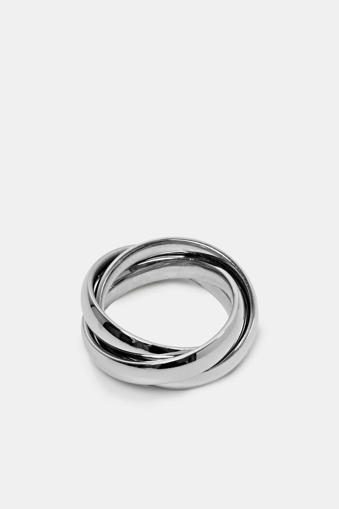 Stainless Steel Trio Ring, SILVER, detail image number 0