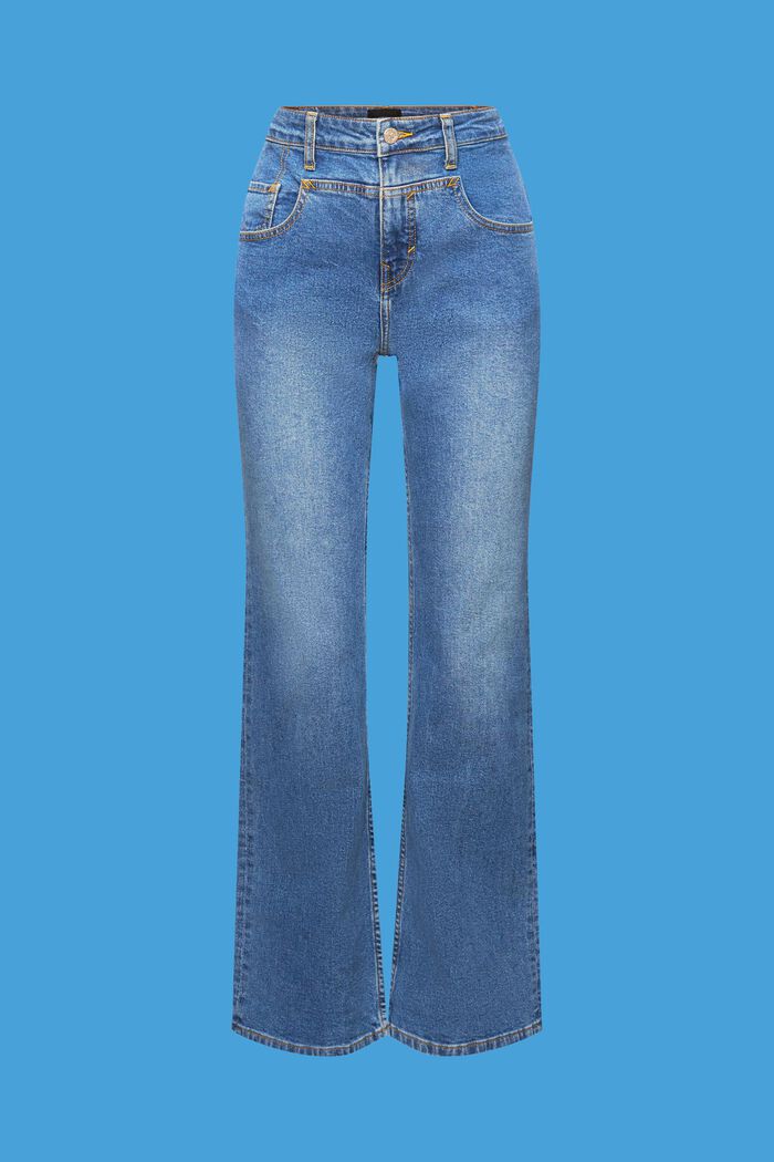 Bootcut jeans with a distinctive yoke, BLUE DARK WASHED, detail image number 6