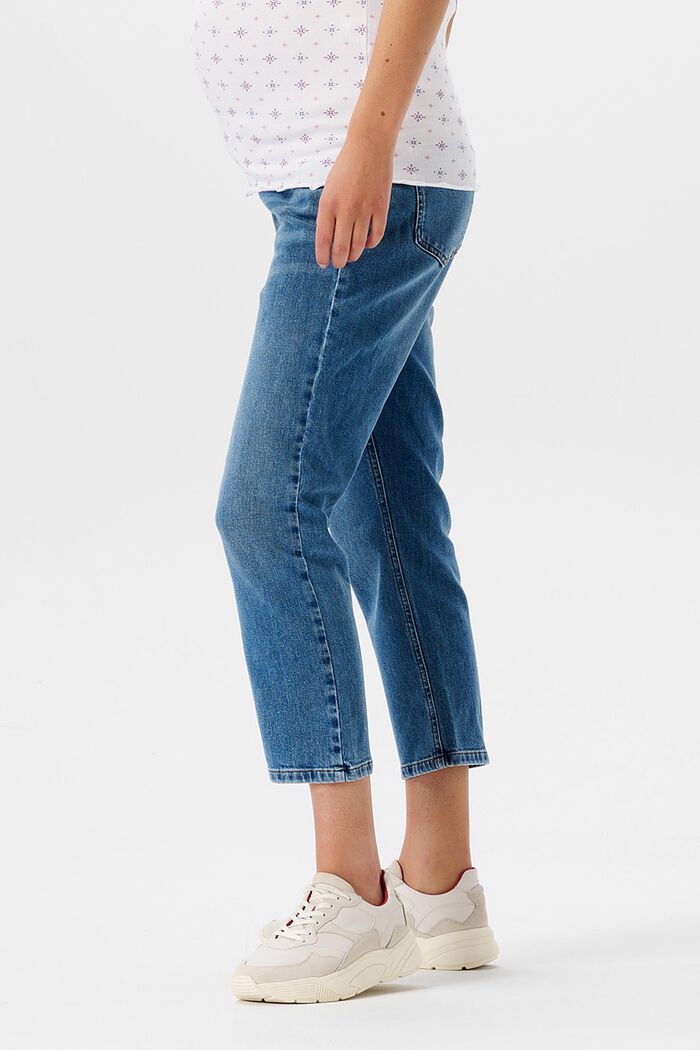 Cropped leg jeans with over-the-bump waistband, MEDIUM WASHED, detail image number 2