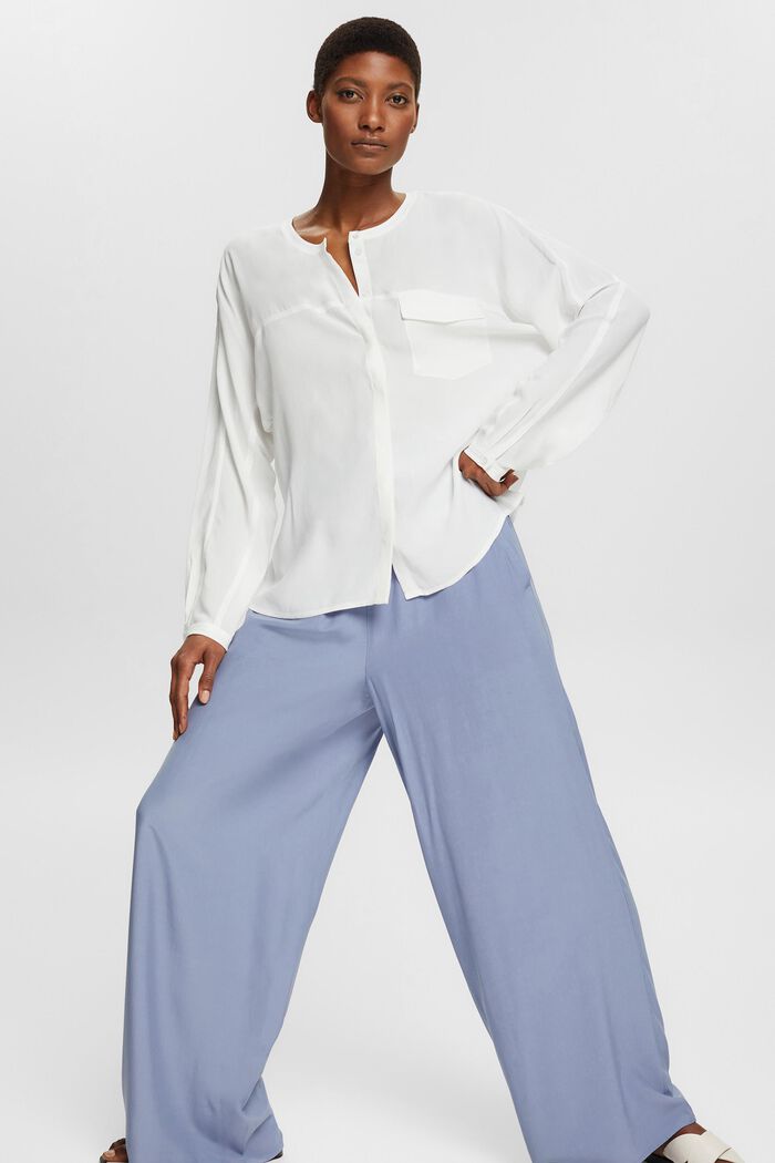 Trousers with a wide leg, made of LENZING™ ECOVERO™, LIGHT BLUE LAVENDER, detail image number 6