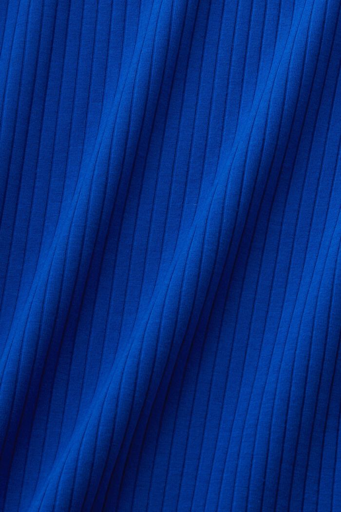 Ribbed Off-Shoulder Midi Dress, BRIGHT BLUE, detail image number 5