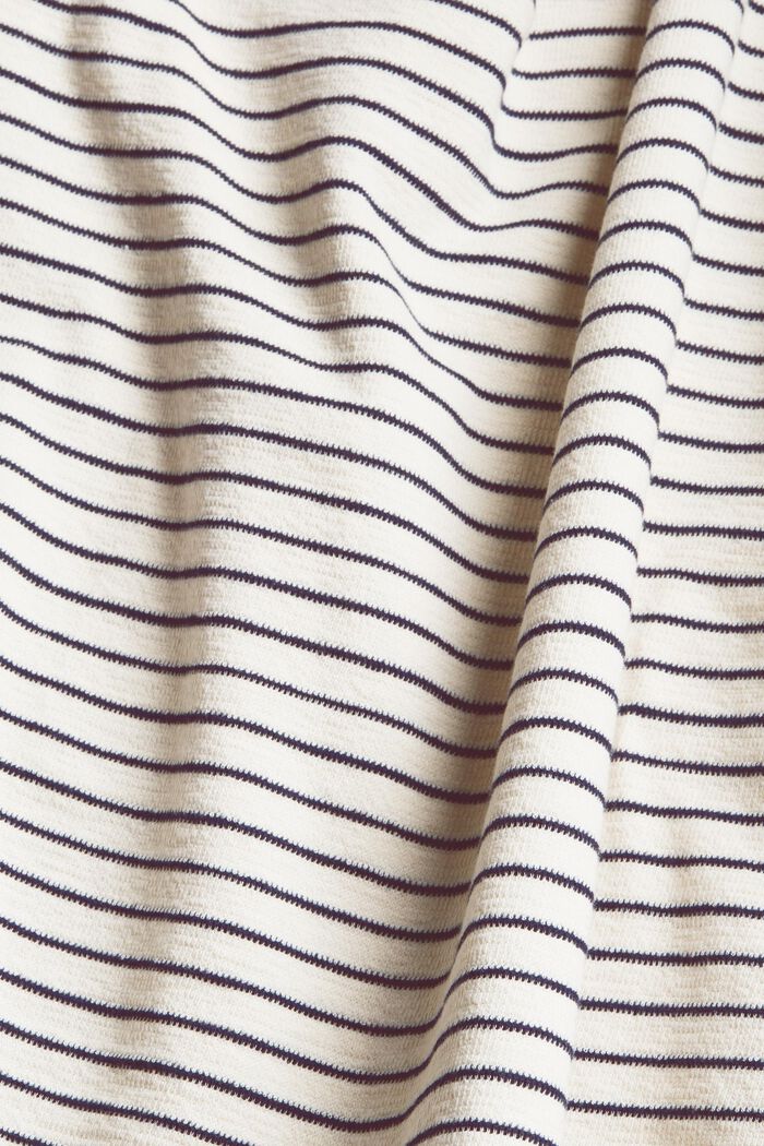 Striped long sleeve top, OFF WHITE, detail image number 4
