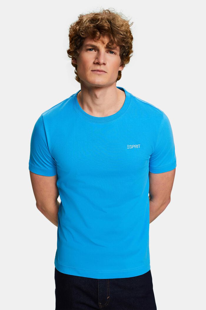 Logo Cotton Jersey T-Shirt, BLUE, detail image number 4