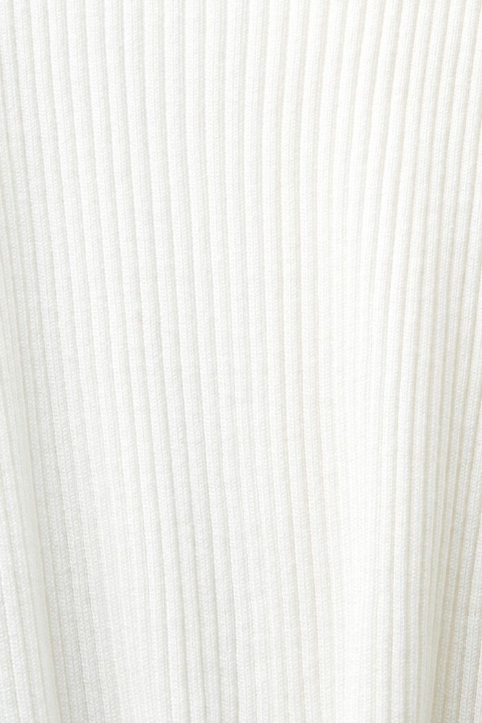 Rib-Knit Cardigan, OFF WHITE, detail image number 4