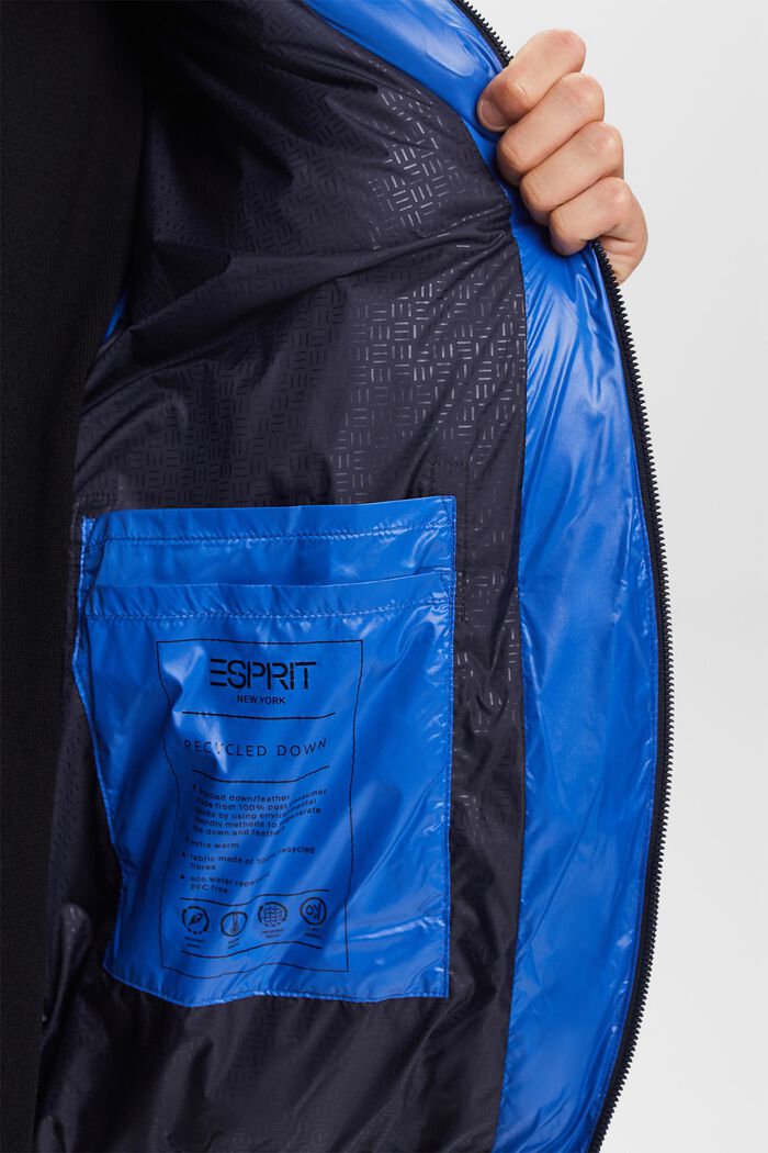 Down Glossy Puffer Jacket, BRIGHT BLUE, detail image number 1