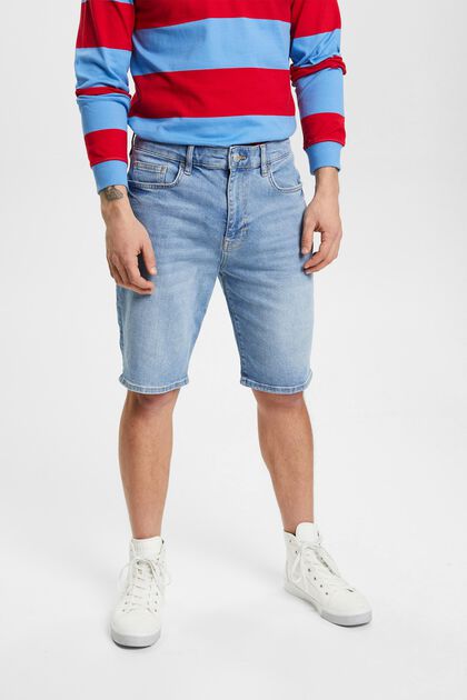 Relaxed slim fit denim shorts