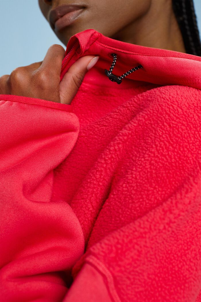 Insulated Zipper Hoodie, RED, detail image number 2