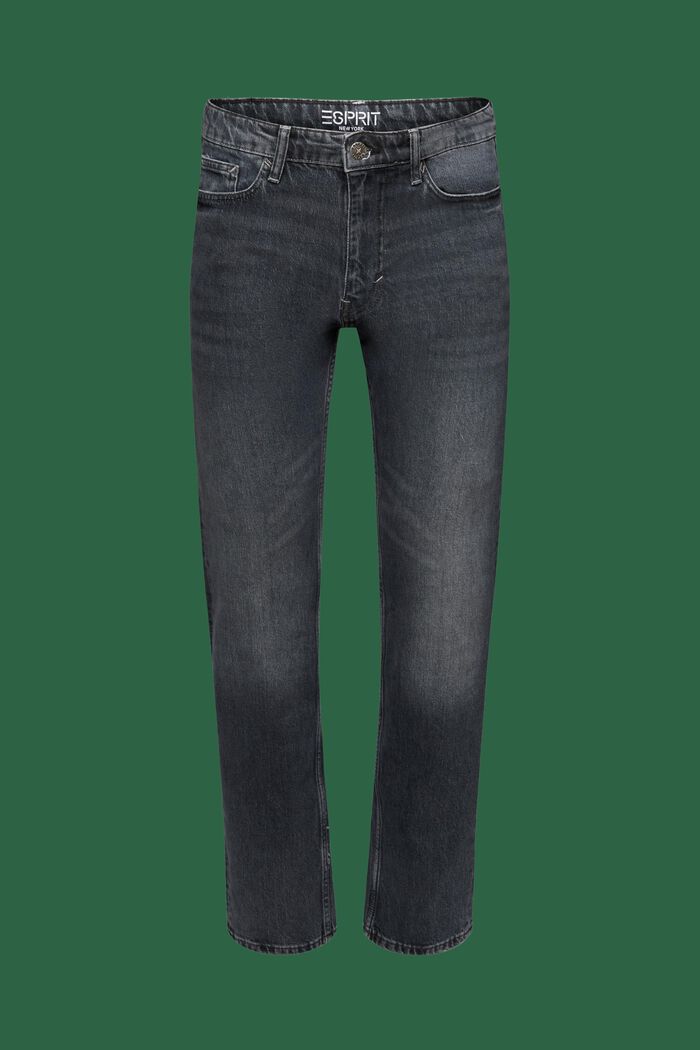 Mid-Rise Retro Straight Jeans, BLACK MEDIUM WASHED, detail image number 7