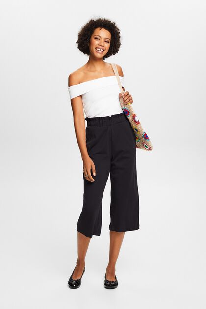 Cropped Culotte Pants