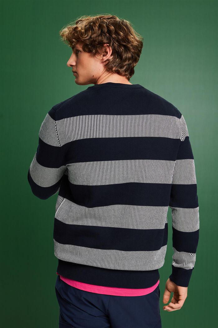 Striped Rib-Knit Sweater, NAVY, detail image number 2