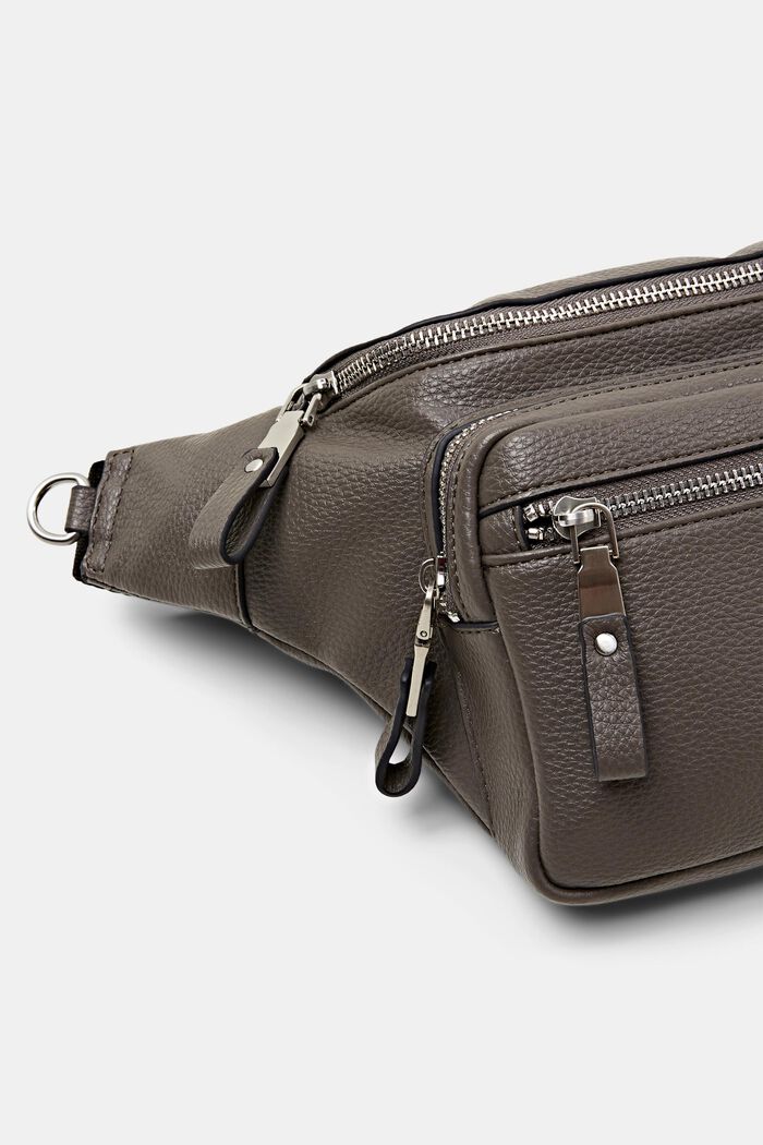 Vegan Leather Belt Bag, DARK GREY, detail image number 1