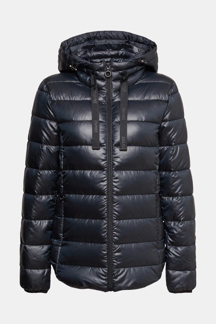 Quilted jacket with detachable hood, BLACK, detail image number 2