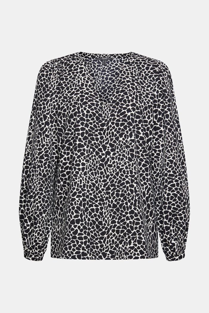 Blouse with an animal print, BLACK, detail image number 6