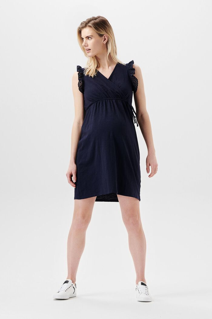 Jersey dress made of organic cotton, NIGHT SKY BLUE, detail image number 0