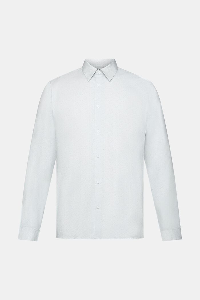 Patterned slim fit cotton shirt, WHITE, detail image number 7