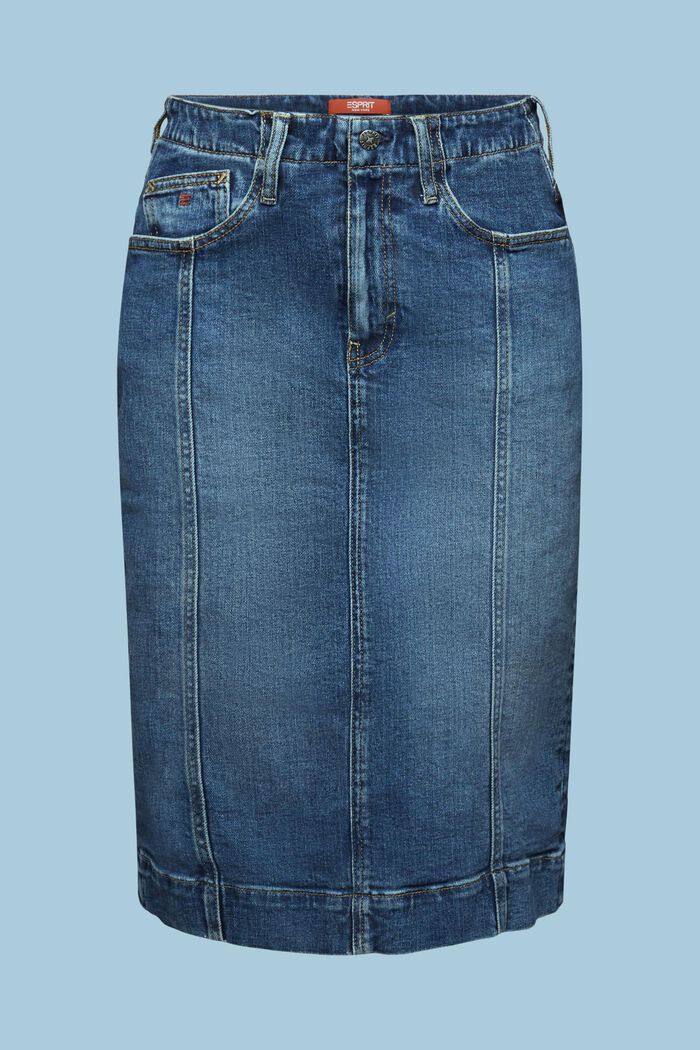 Denim Skirt, BLUE MEDIUM WASHED, detail image number 8