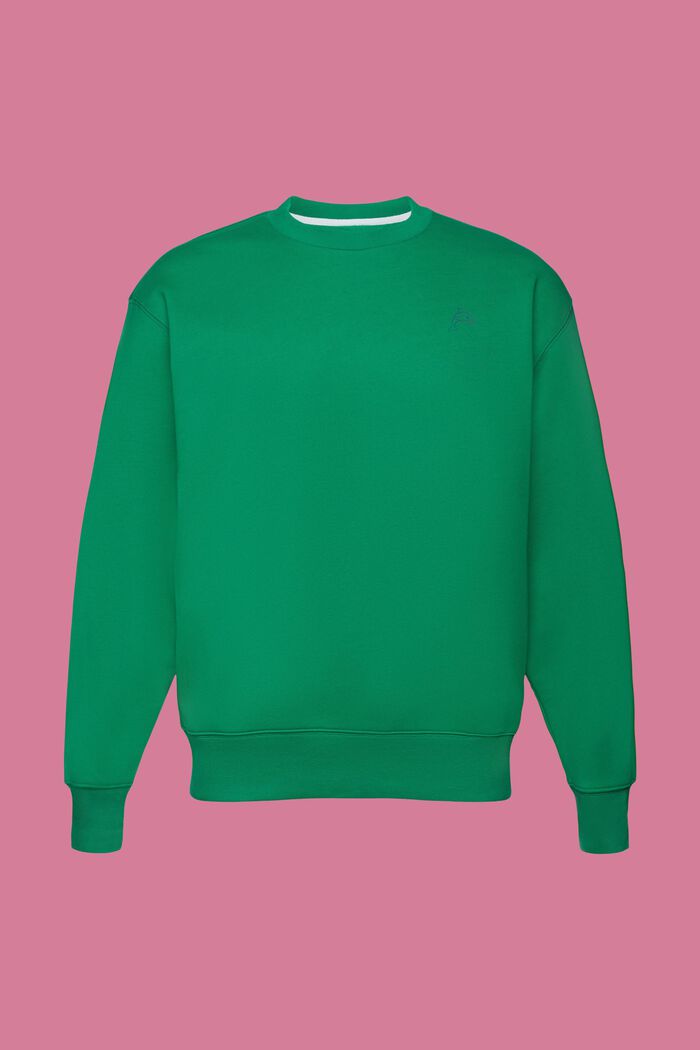 Sweatshirt with small dolphin print, GREEN, detail image number 5