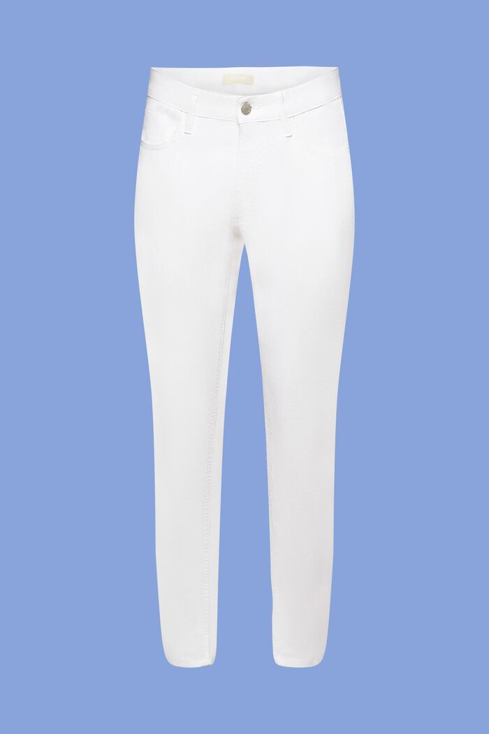 White stretch jeans, WHITE, detail image number 7