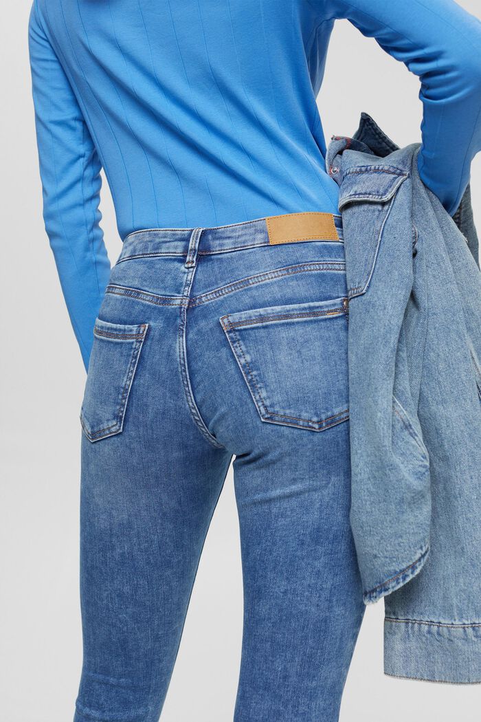 Stretch cotton jeans, BLUE MEDIUM WASHED, detail image number 2