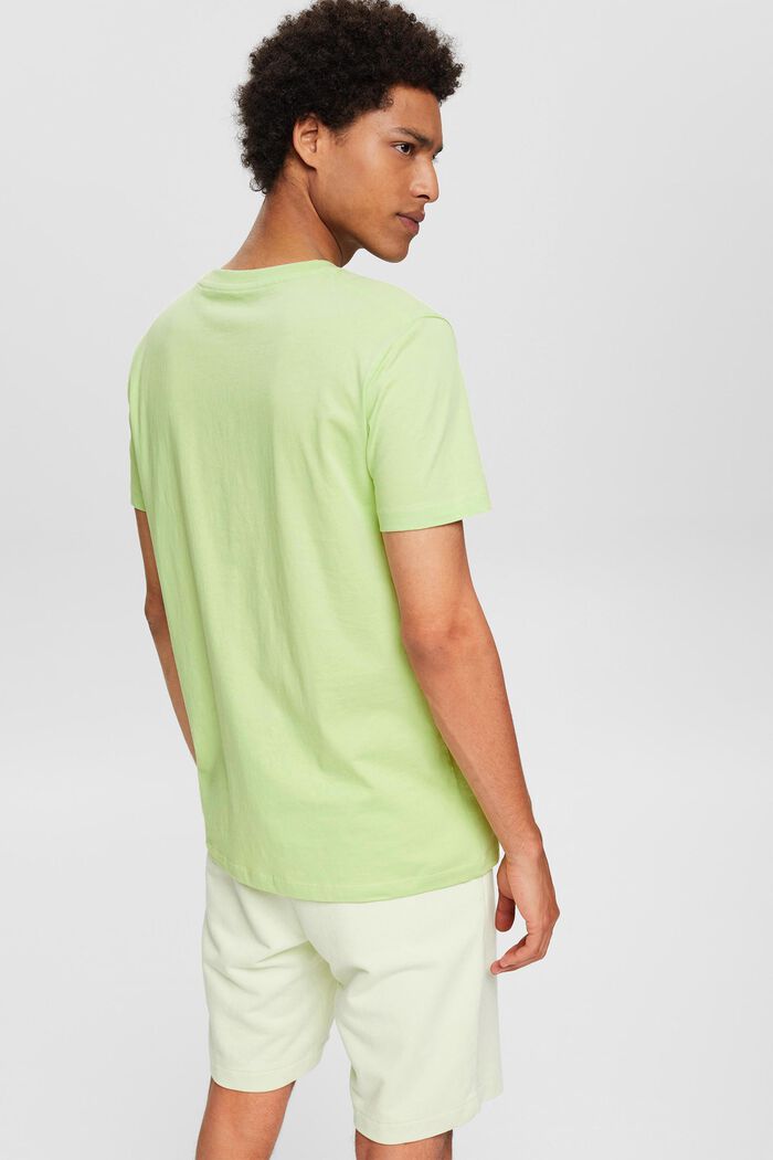 Jersey T-shirt with a print, 100% cotton, LIGHT GREEN, detail image number 3