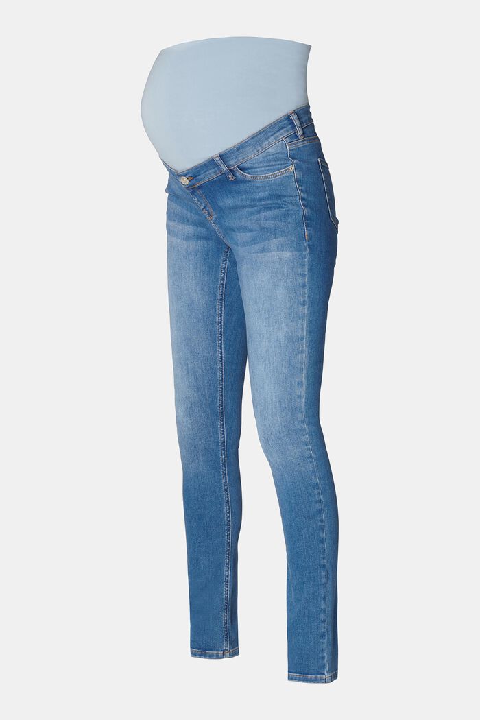 Stretch jeans with an over-bump waistband, MEDIUM WASHED, detail image number 3