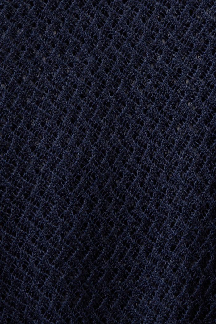 Structured V-Neck Sweater, NAVY, detail image number 5