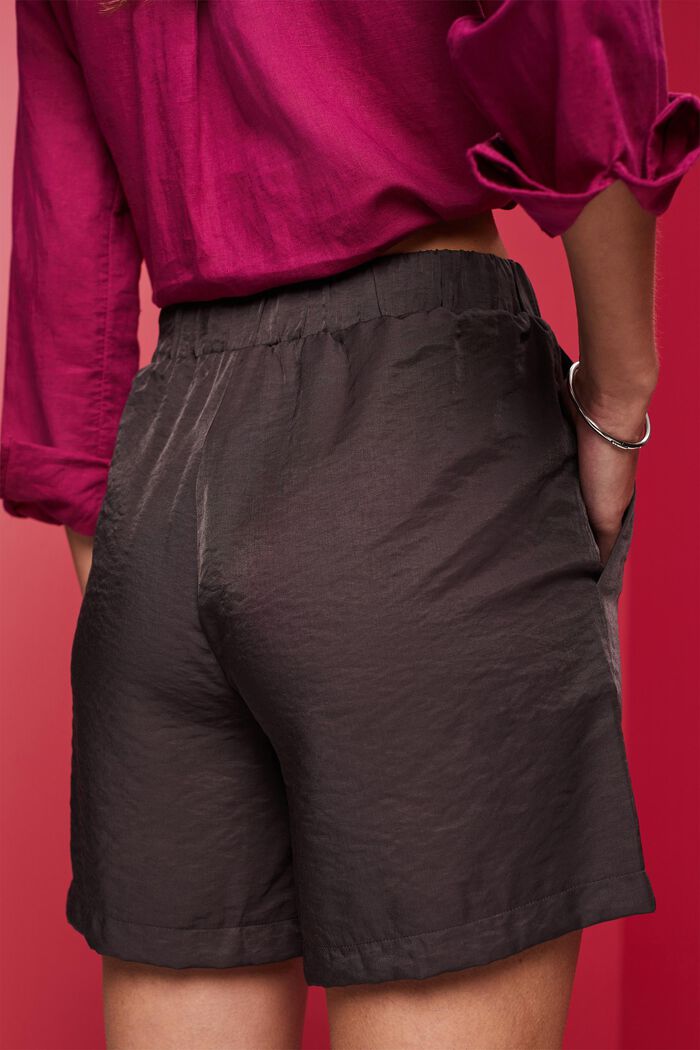 Satin pull-on shorts, ANTHRACITE, detail image number 4