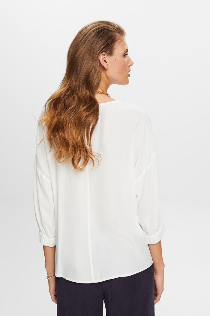 Loose Fit Blouse, OFF WHITE, detail image number 3
