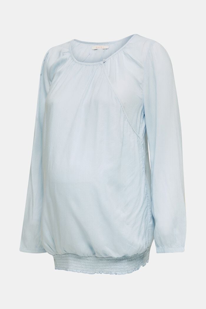 Jacquard nursing blouse, LIGHT BLUE, detail image number 0