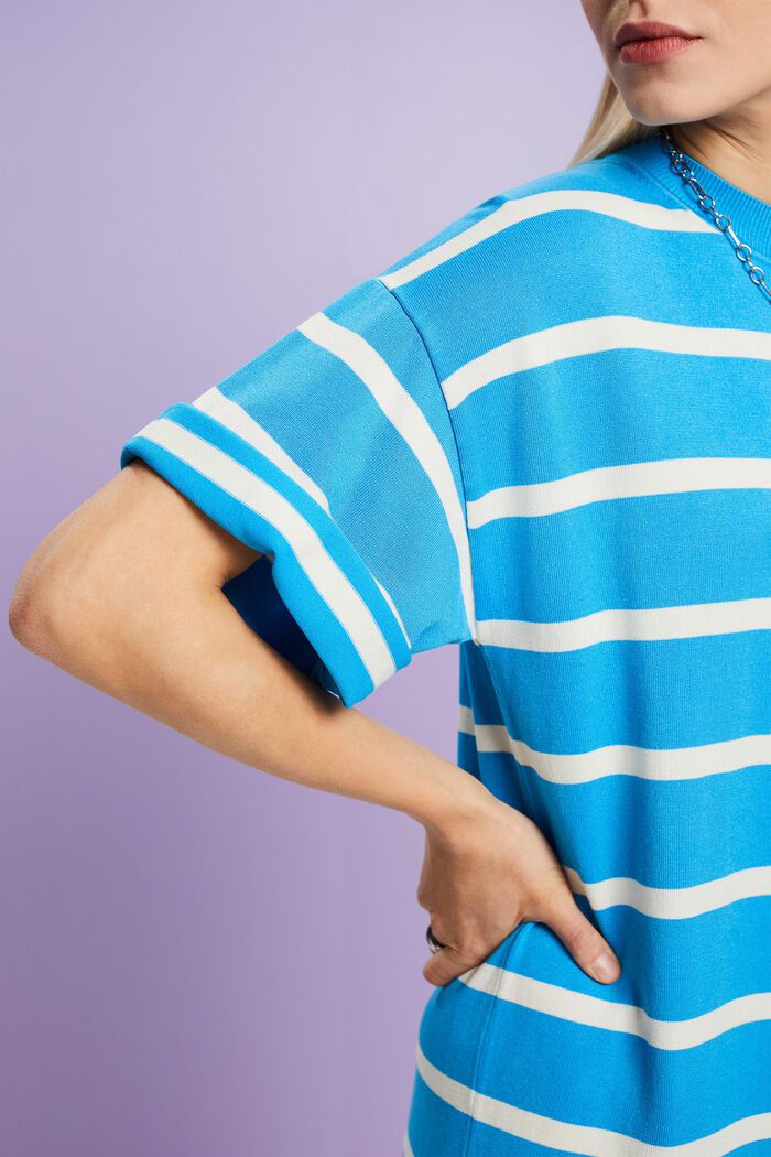 Oversized Striped Knit Dress, BRIGHT BLUE, detail image number 3