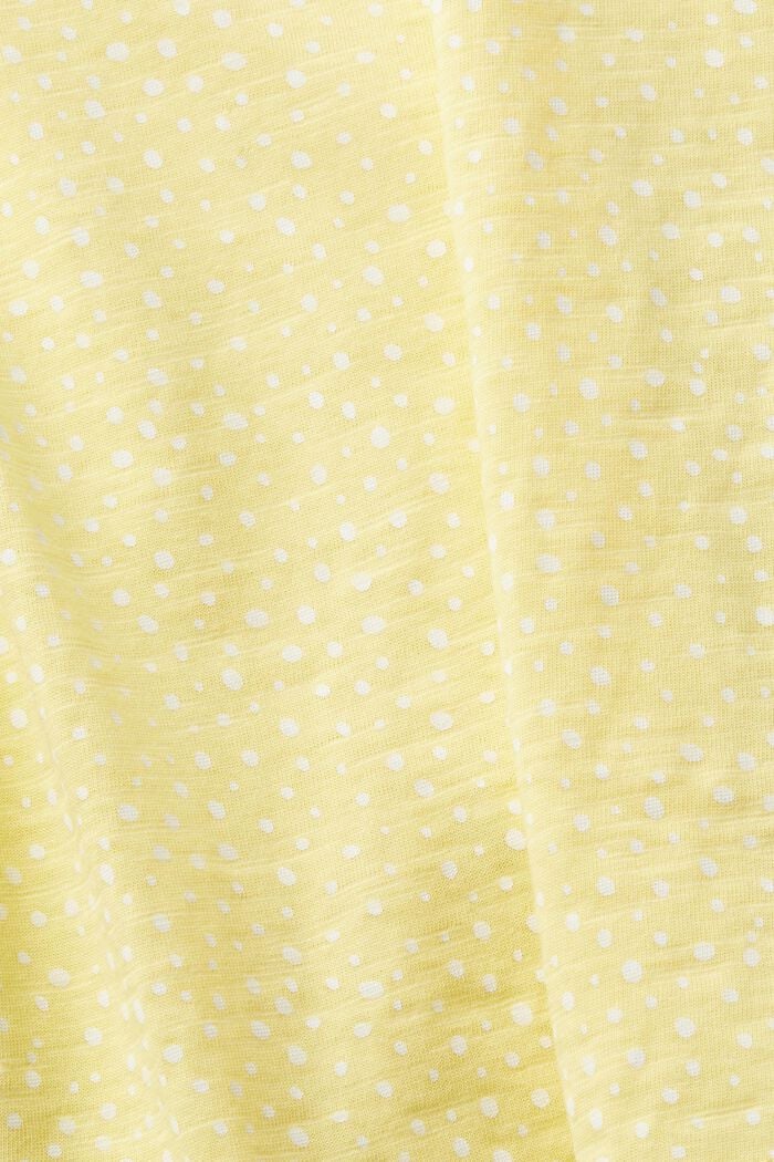 T-shirt with all-over pattern, LIGHT YELLOW, detail image number 5