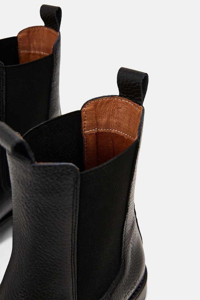 Smooth leather Chelsea boots, BLACK, detail image number 6