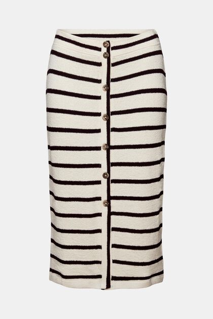 Striped Cotton Modal Midi Skirt