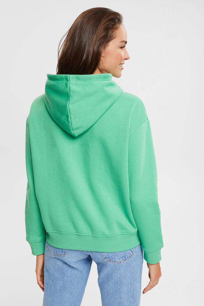 Hoodie made of organic blended cotton, GREEN, detail image number 3