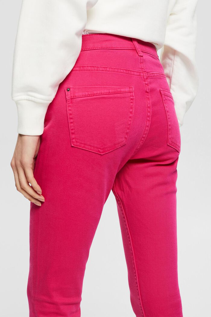 Stretch trousers with zip detail, PINK FUCHSIA, detail image number 0