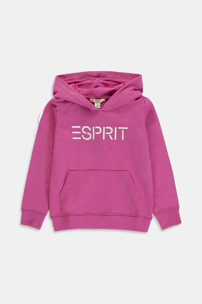 Logo hoodie in 100% cotton, PINK, overview