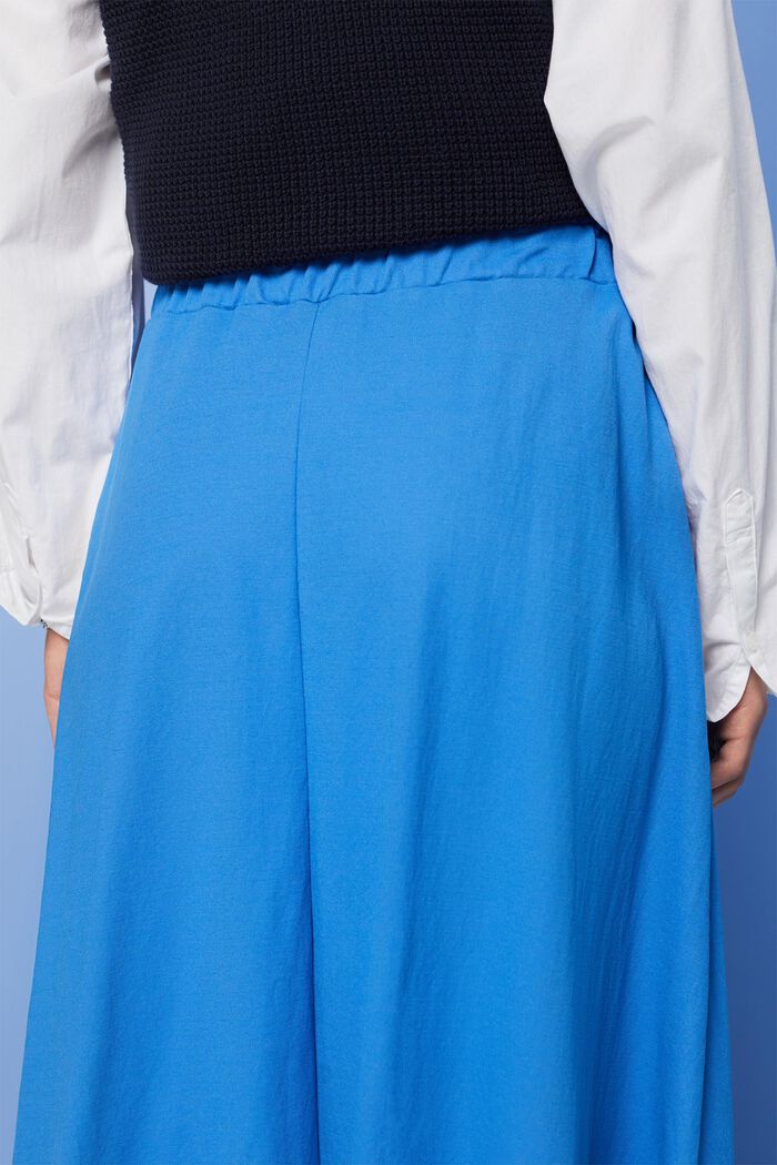 Midi skirt with an elasticated waistband, BRIGHT BLUE, detail image number 4