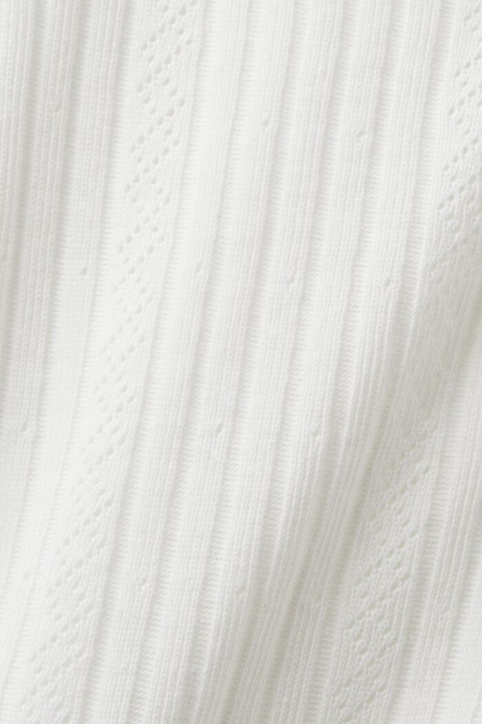 Ribbed Cotton-Blend Shirt, OFF WHITE, detail image number 5