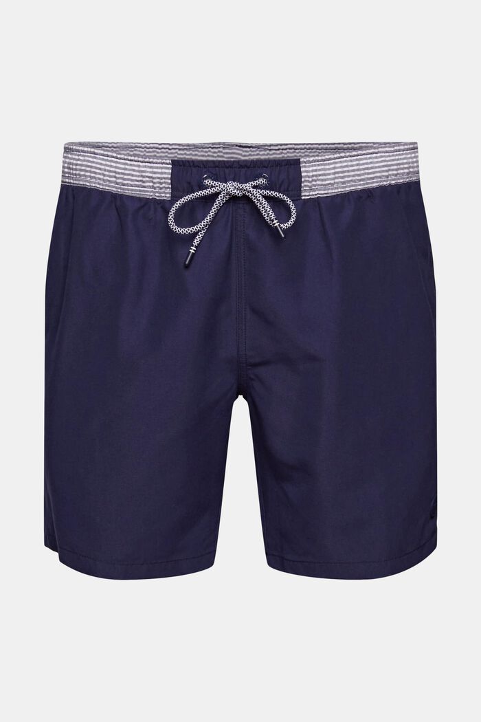 Swim shorts with a striped waistband