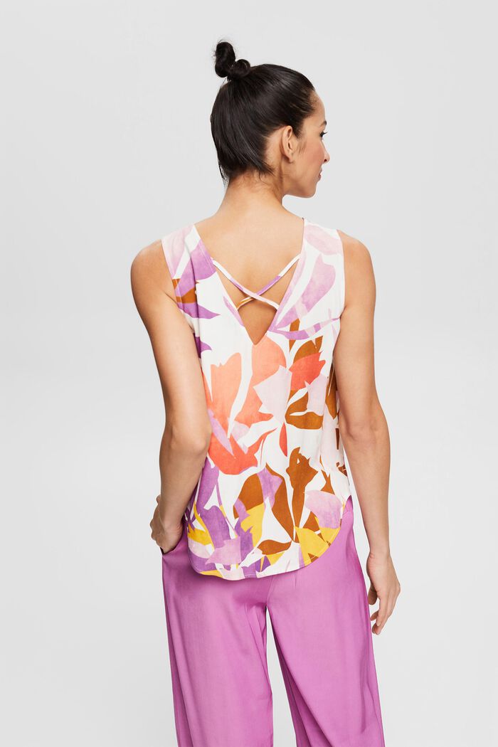 Patterned blouse top, VIOLET, detail image number 3