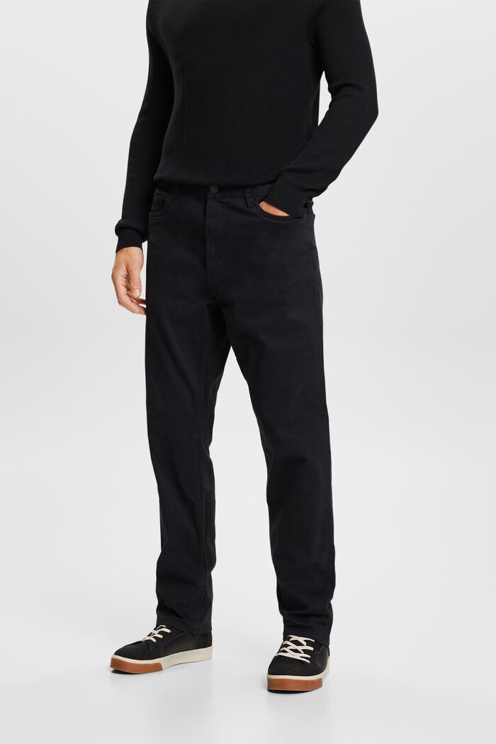 Classic Straight Pants, BLACK, detail image number 0