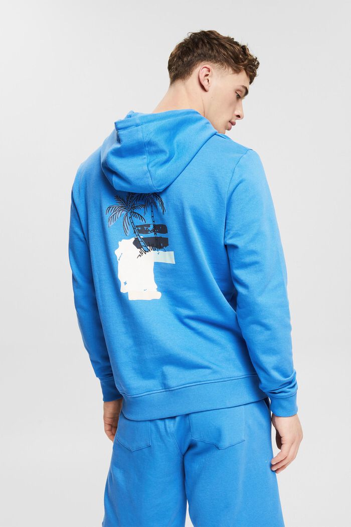 Hoodie with a back print, BRIGHT BLUE, detail image number 3