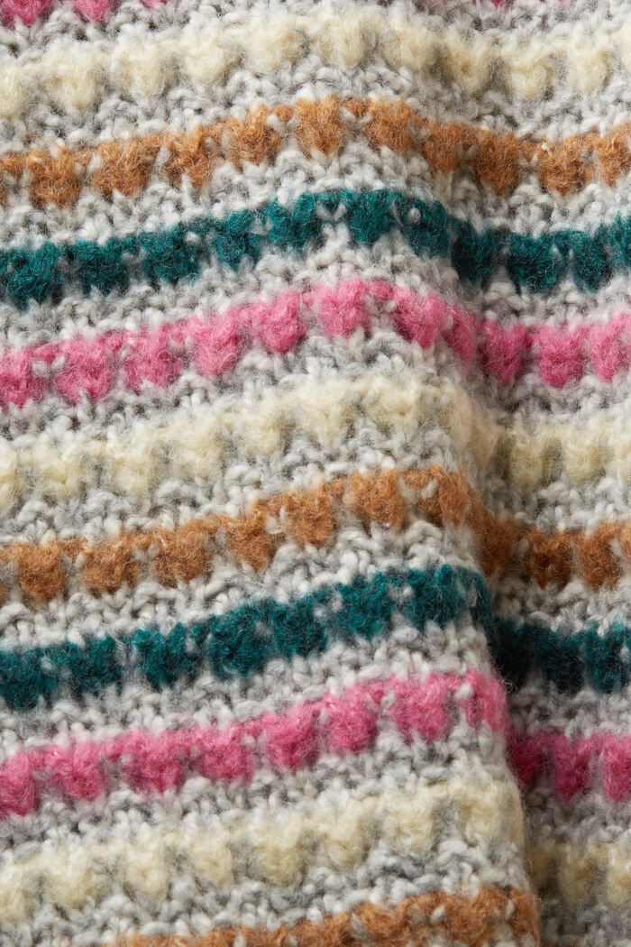 Cotton-Wool Blend Cardigan, LIGHT GREY, detail image number 4