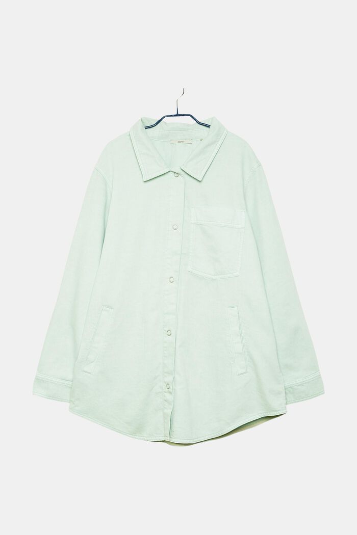 CURVY overshirt made with TENCEL™, DUSTY GREEN, overview