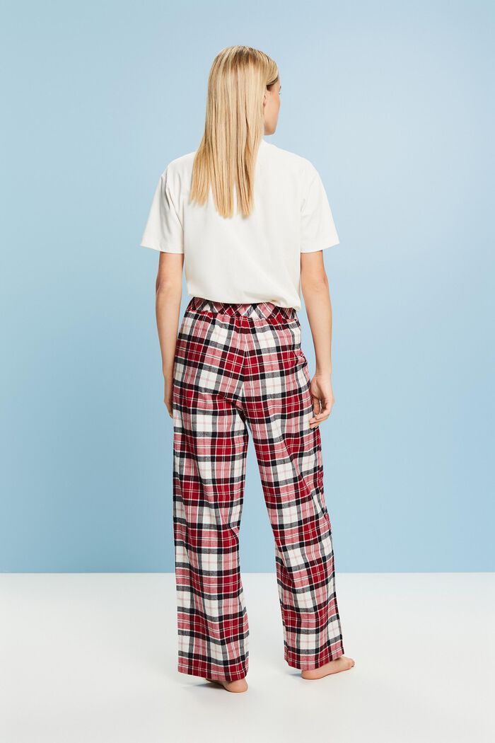 Checked Flannel Pyjama Pants, NEW RED, detail image number 2