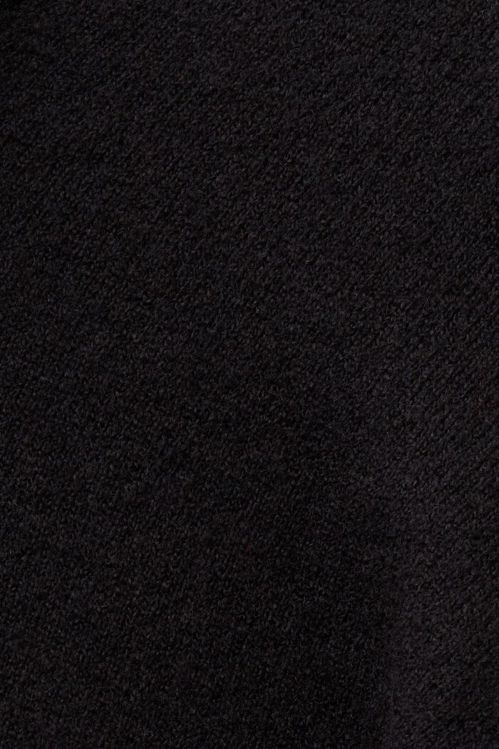 Wool-Blend Knit Midi Dress, BLACK, detail image number 5