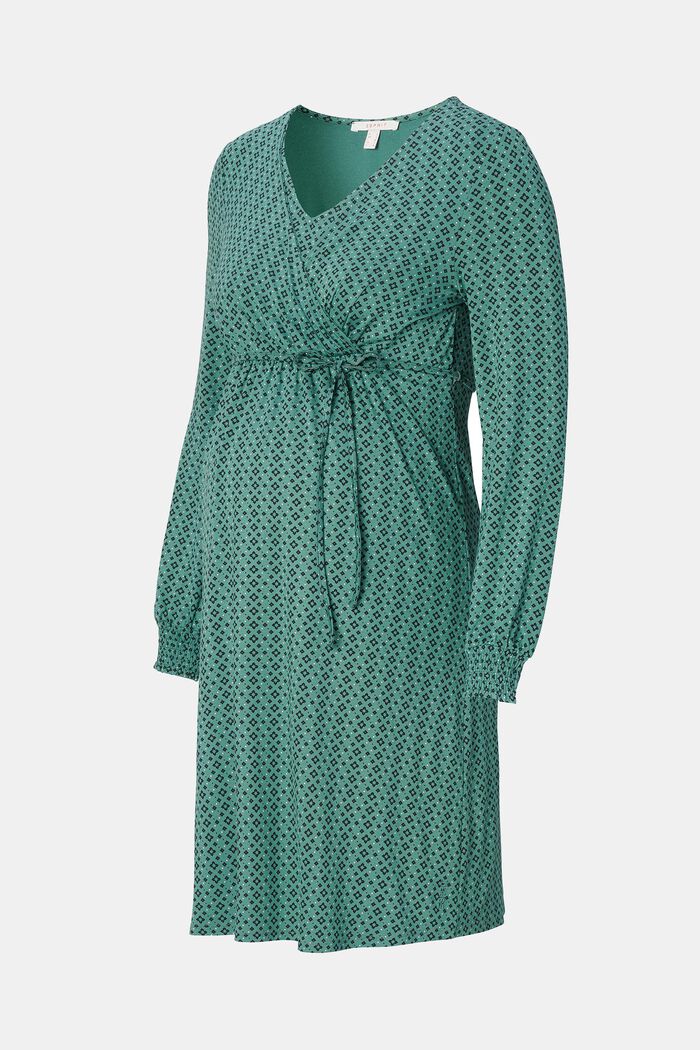 Jersey nursing dress, LENZING™ ECOVERO™, TEAL GREEN, detail image number 6