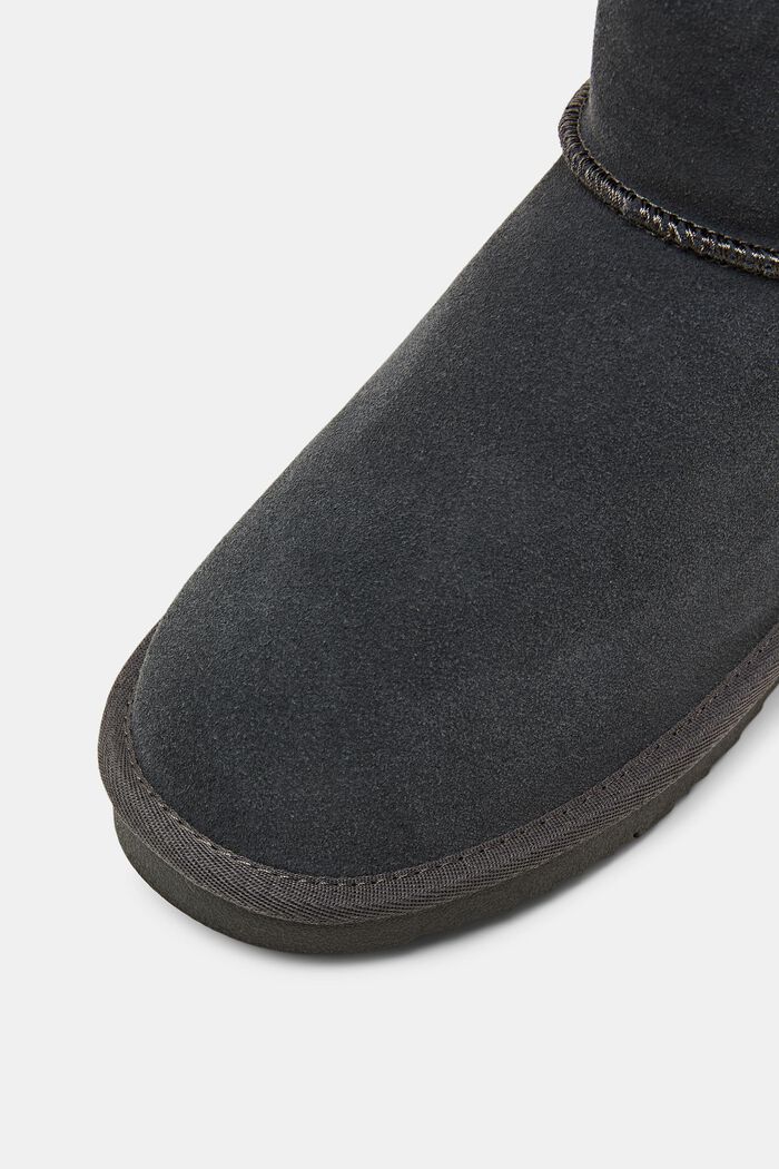 Suede Faux Fur Lined Boots, DARK GREY, detail image number 3