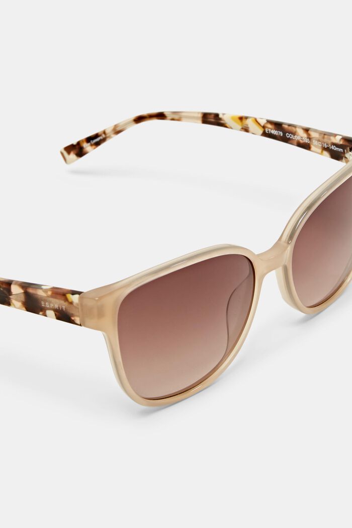 Square framed sunglasses, BROWN, detail image number 3
