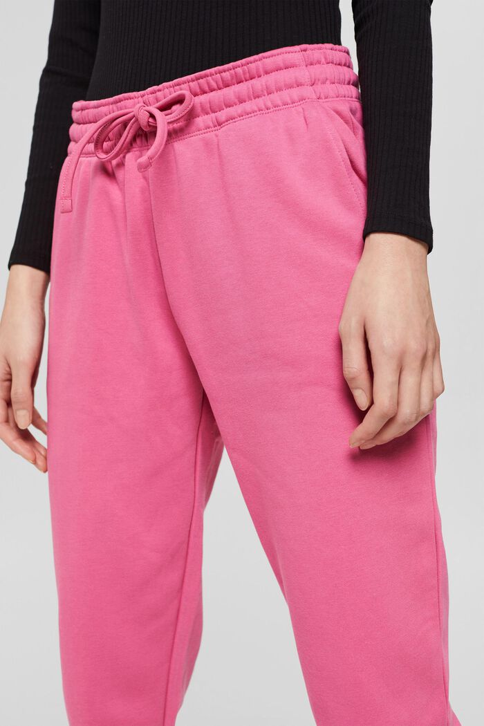 Tracksuit bottoms made of blended organic cotton, PINK, detail image number 2